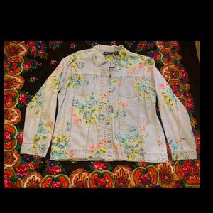 Flowers Jean Jacket